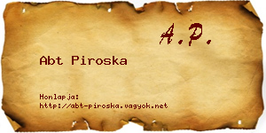Abt Piroska névjegykártya
