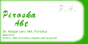 piroska abt business card
